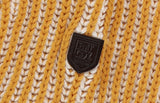 TWO TONE HEAVY KNIT ZIP UP