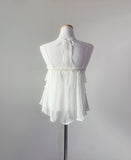 ining strap frill top