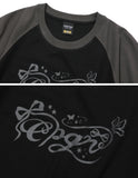 Ribbon Tail Crop Raglan Short Sleeve Tee
