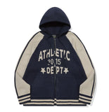 [2-WAY] Athletic Hood Knit Zip-Up