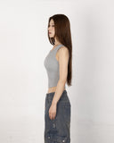 [MADE] W Chest Logo Crop Sleeveless