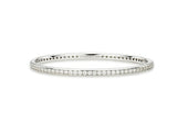 Essence Silver Moissanite Full Pave Slim Bangle