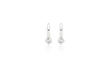 Essence Silver Moissanite Petite One Touch Earrings