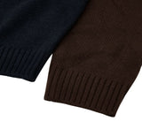 Raglan Two-Tone Knit Pullover