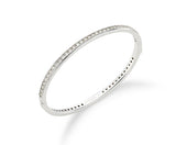 Essence Silver Moissanite Full Pave Slim Bangle