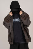Oil smudging Hood Zip-Up