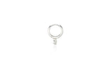 Essence Silver Moissanite Petite One Touch Earrings