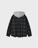 [AG] Hoodie Checked Shirt