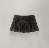 Overward leather skirt