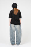Side Cut Pocket Curved Denim