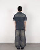 [MADE] Pocket Logo Denim Short Sleeve Shirt