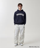 TWILL CUT OFF APPLIQUTE HOODIE