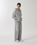 mah CUT OFF APPLIQUE ZIP-UP HOODIE