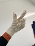 Mongle Knit Finger Touch Gloves