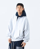 Ripstop Nylon Mixed Sweat Hoodie