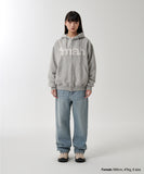 mah CUT OFF APPLIQUE ZIP-UP HOODIE