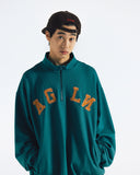 [AG] Applique Sweat Half Zip Up