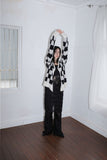 mohair chess knit cardigan