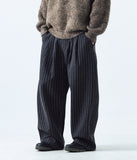 Stripe Two Tuck Wide Pants