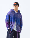 Gradation Knit Hoodie Zip-up