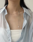 Heart Ball Drop Layered Necklace