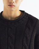 [AG] Wool Blend Over Cable Knit