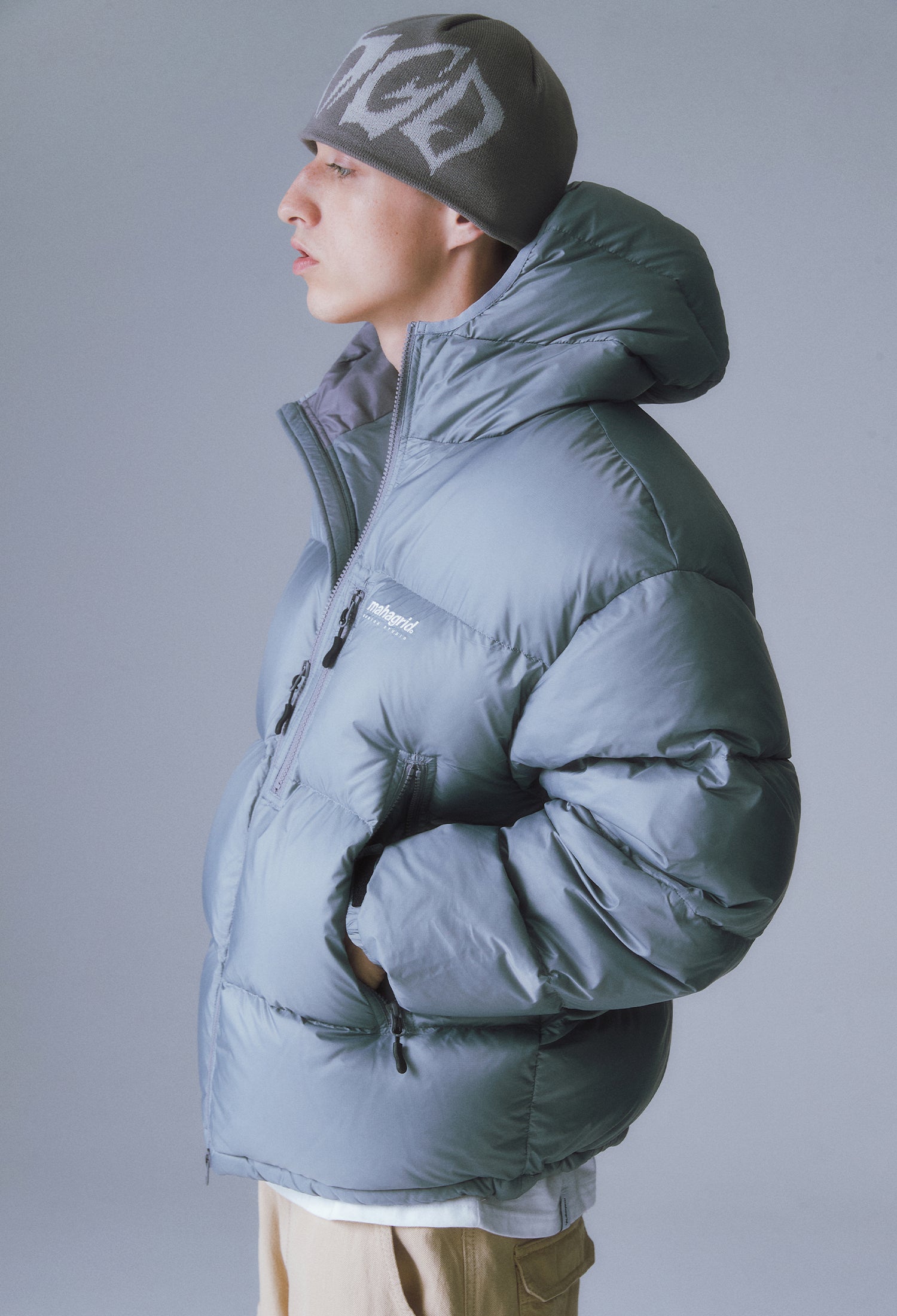 mahagrid(マハグリッド) - フードダウンパファー / HOODED DOWN PUFFER 