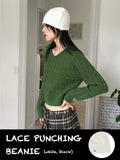 LACE PUNCHING BEANIE