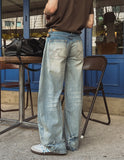 Exing Fading Washing Denim Pants