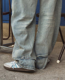 Exing Fading Washing Denim Pants