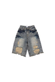 Rough Damage Bermuda Pants