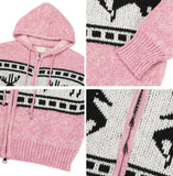 Ender Nordic Knit Hooded Zip-Up