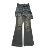 Layered Flare Jeans
