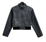 Noki Crack Leather Jacket