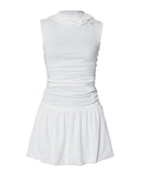 Hooded High Neck Dress