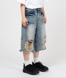 Rough Damage Bermuda Pants