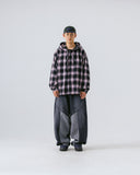 Cut Line Washing Denim Balloon Pants