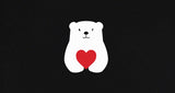 Polar Bear Heart Hood Zip-Up