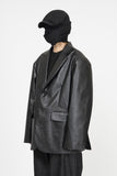 Forem One Button Leather Jacket