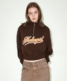 SCRIPT LOGO CROP HALF ZIP UP