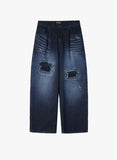 DESTROYED WASHING DENIM PANTS