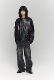 HEM BUTTON UTILITY CARGO DENIM PANTS
