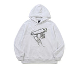 SILVER CLIP PENDANT LOGO HOODIE