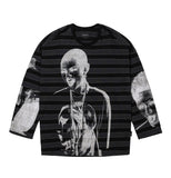 Geumone Washed Stripe Long Sleeves T-shirt