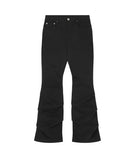 Shirring bootscut pants