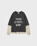 [AG] Slogan Layered Long Sleeve