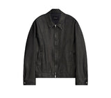 Overfit curved blouson jacket