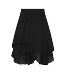 Unbalanced layered skirt