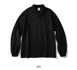 New Wave Double Cotton Collar Long Sleeve T-Shirt
