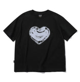 Rough Heart Crop Short Sleeve Tee
